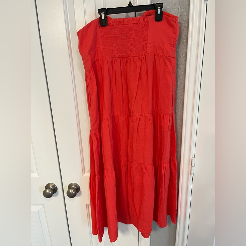 Universal Thread Strapless Tiered Midi Cotton Dre… - image 6